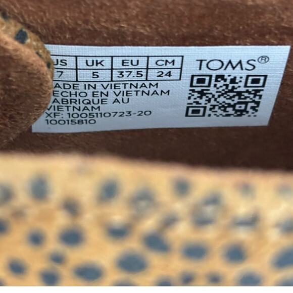 TOMS Women's Kala Desert Wedge Mini Cheetah Suede Bootie Size 7 NEW - Picture 11 of 12